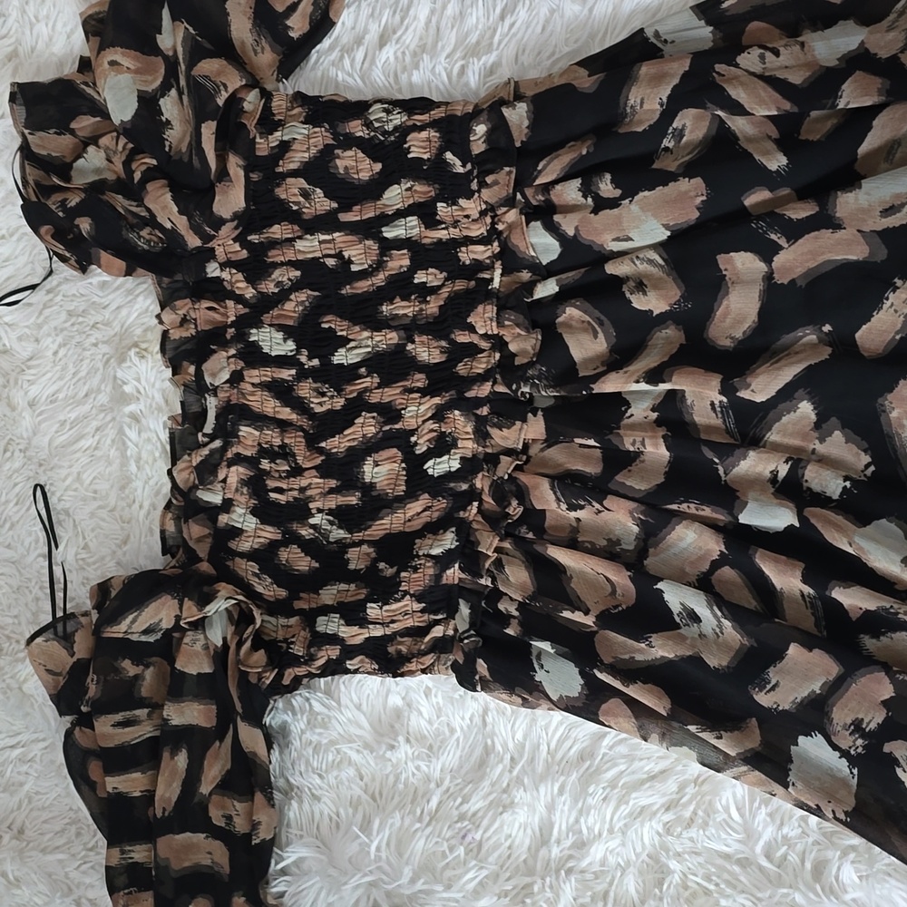 Anthropologie Moon River Smocked Square Neck Dress - Picture 8 of 11